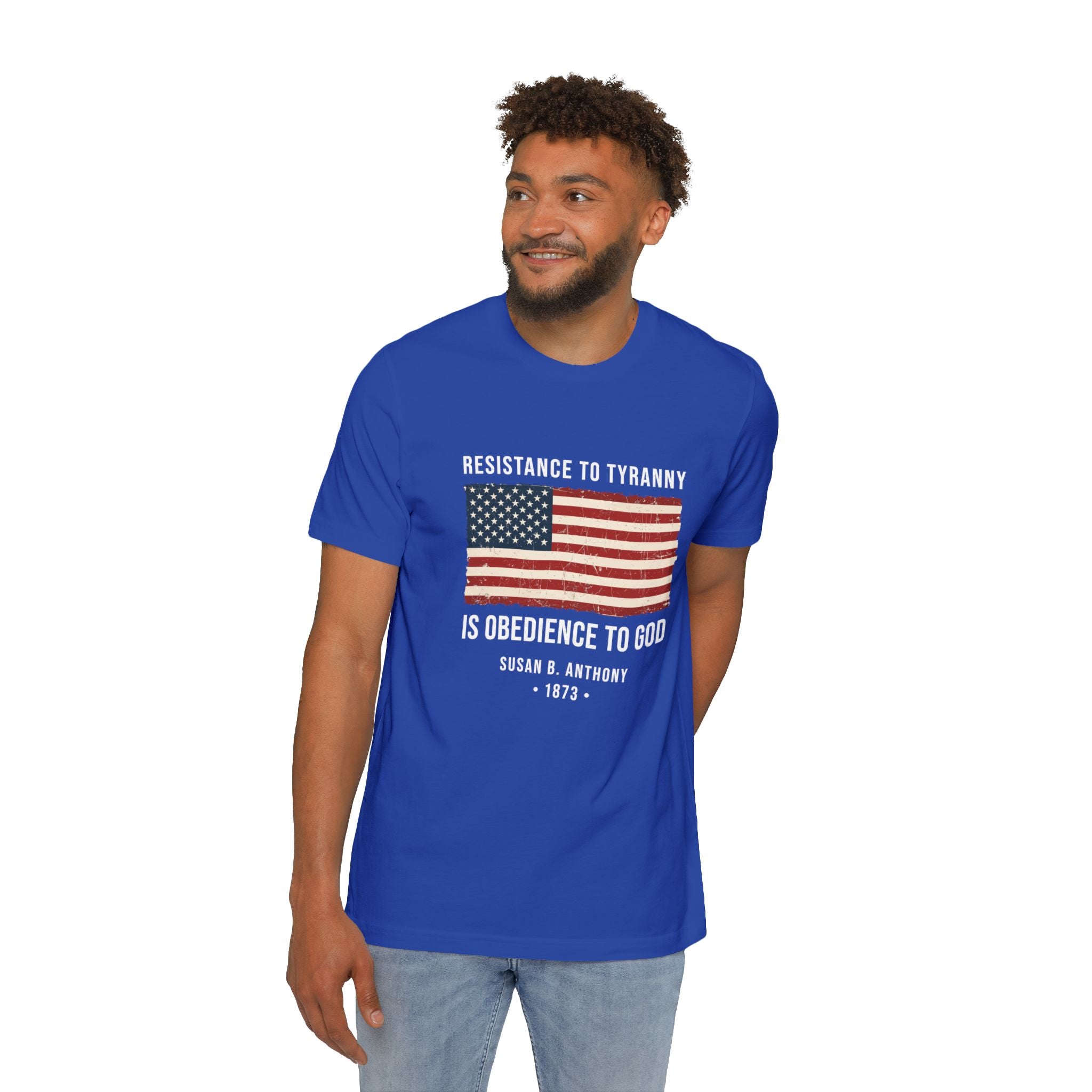 Susan B. Anthony Quote T-Shirt | "Resistance to Tyranny Is Obedience to God" | Women's Suffrage Shirt