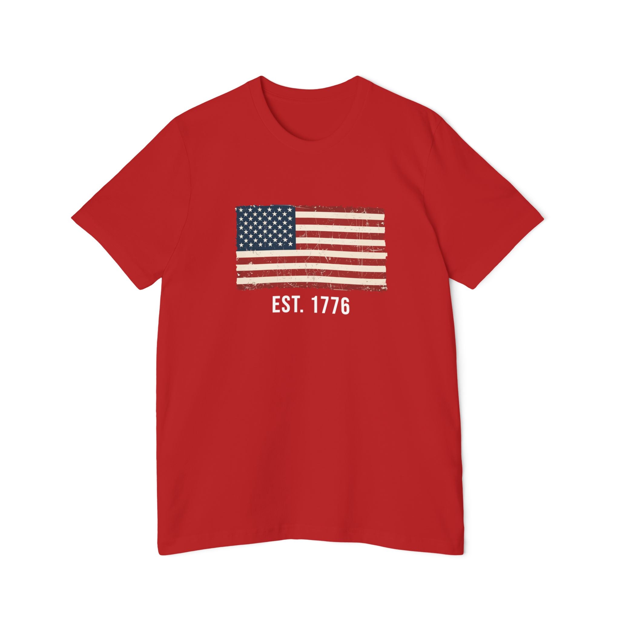 Est. 1776 Distressed Flag T-Shirt | American Independence Day Shirt | Patriotic USA Shirt