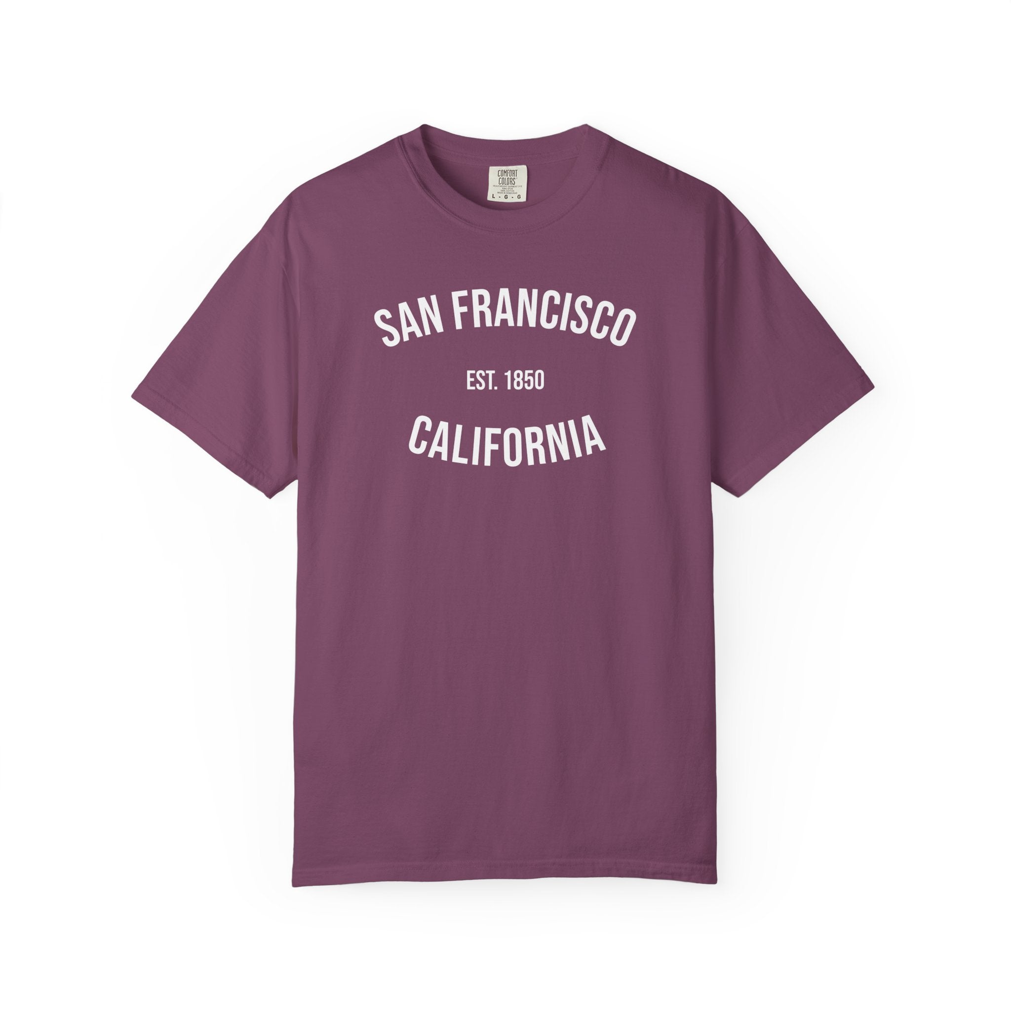 San Francisco California T-Shirt | Est. 1850 | Cities of America | Comfort Colors Shirt