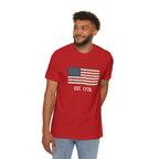 Est. 1776 Distressed Flag T-Shirt | American Independence Day Shirt | Patriotic USA Shirt