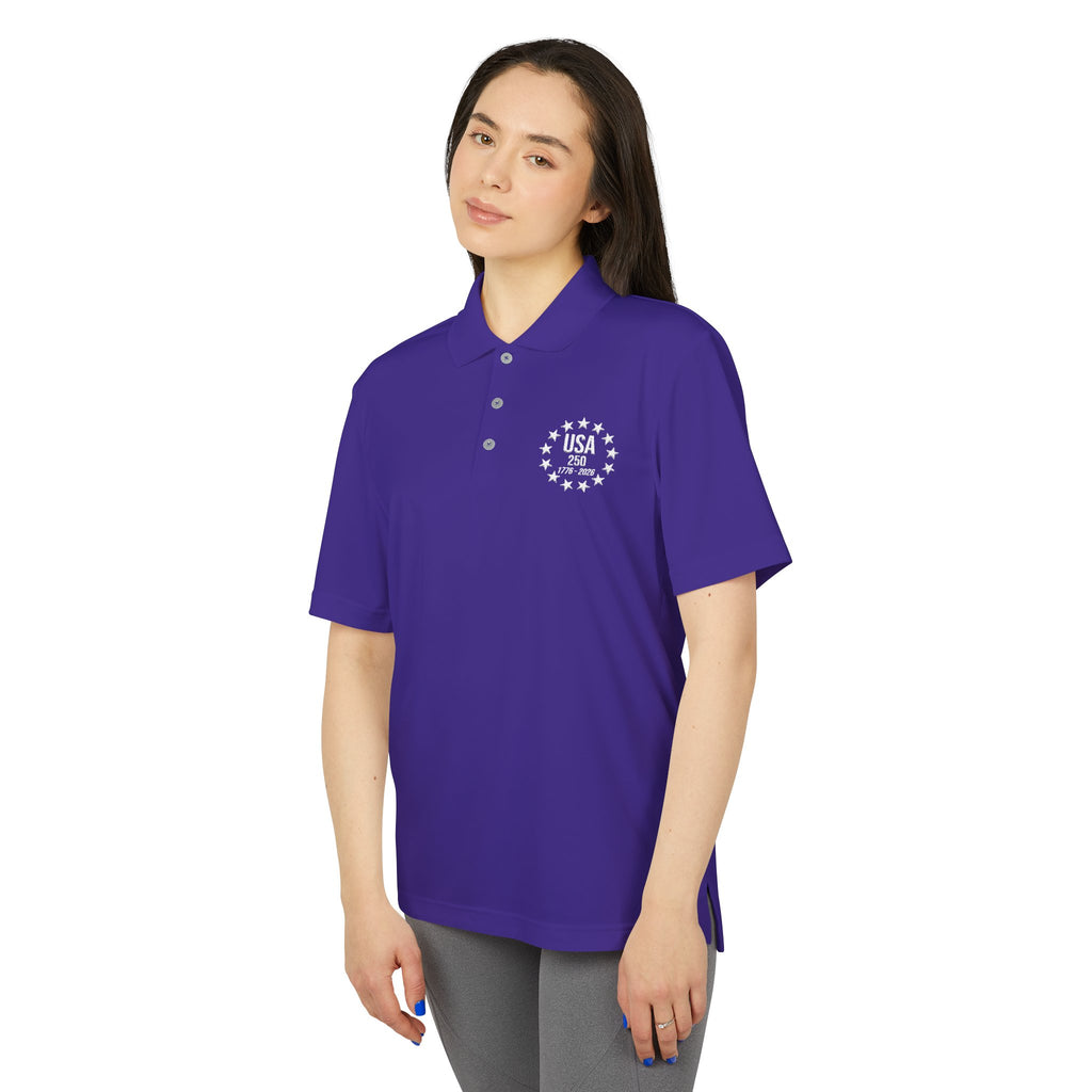 Adidas USA 250 Polo Shirt | America's 250th Anniversary | 1776-2026 Embroidered Performance Polo