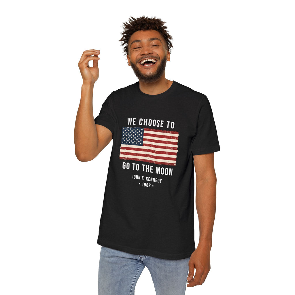 John F. Kennedy Quote T-Shirt | "We Choose to Go to the Moon" | Patriotic Space Race Shirt