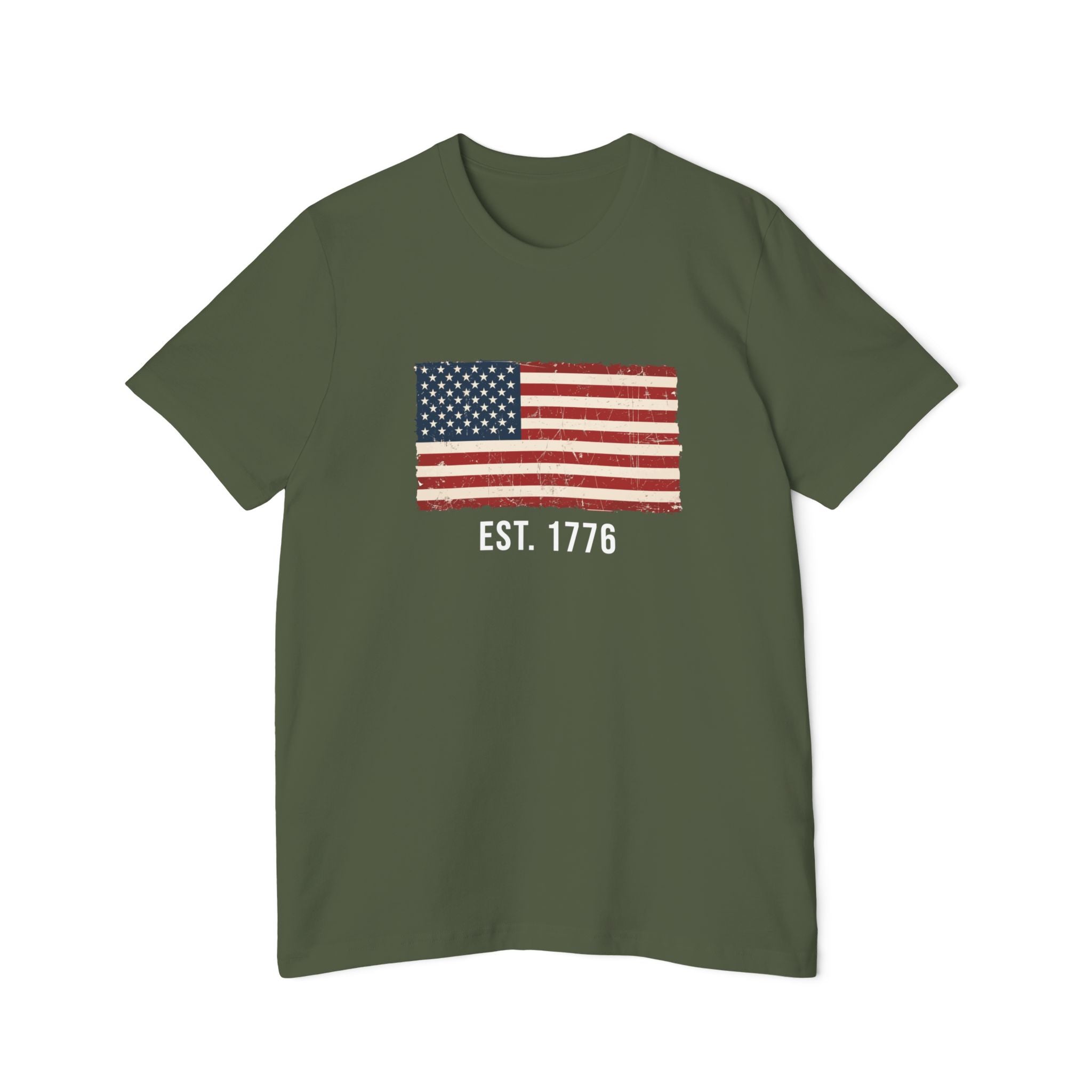 Est. 1776 Distressed Flag T-Shirt | American Independence Day Shirt | Patriotic USA Shirt