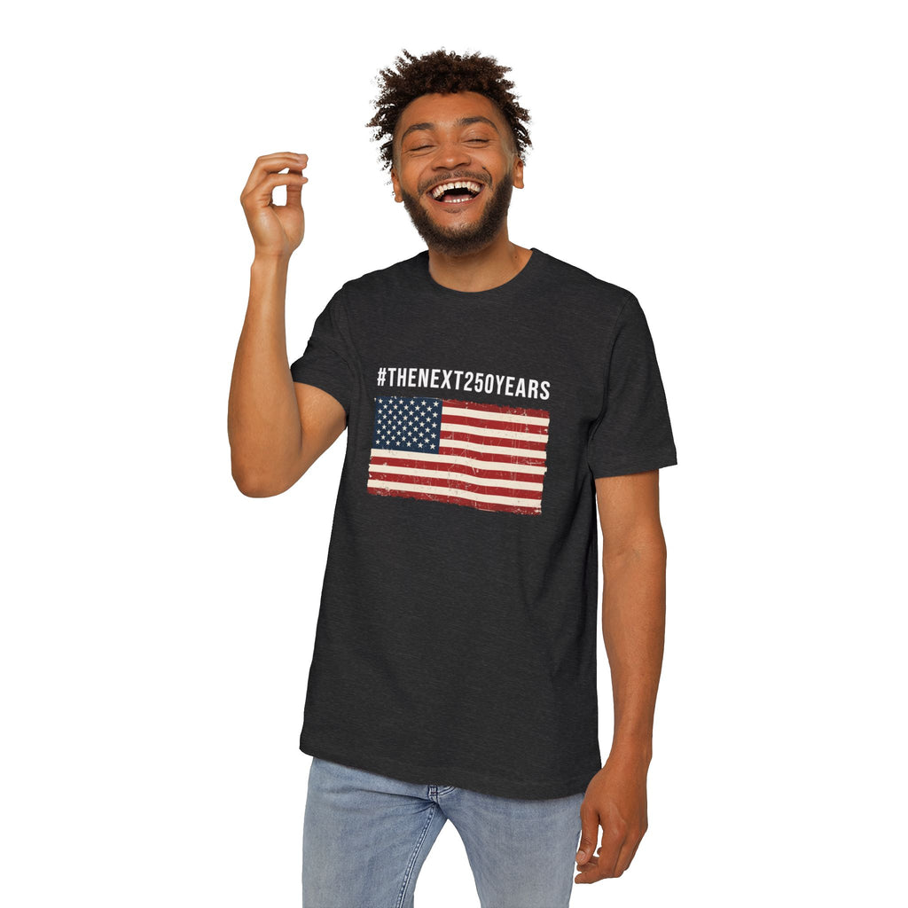 #TheNext250Years | Made in USA | Bella+Canvas 3001U | Patriotic Distressed Flag Shirt