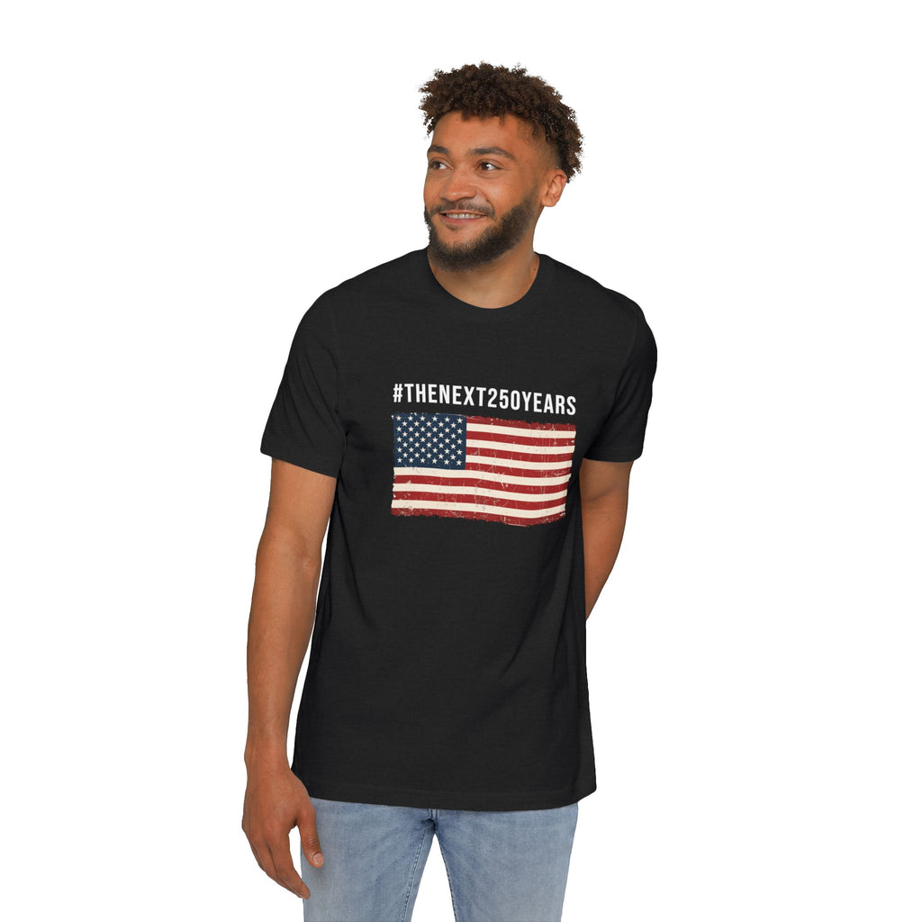 #TheNext250Years | Made in USA | Bella+Canvas 3001U | Patriotic Distressed Flag Shirt