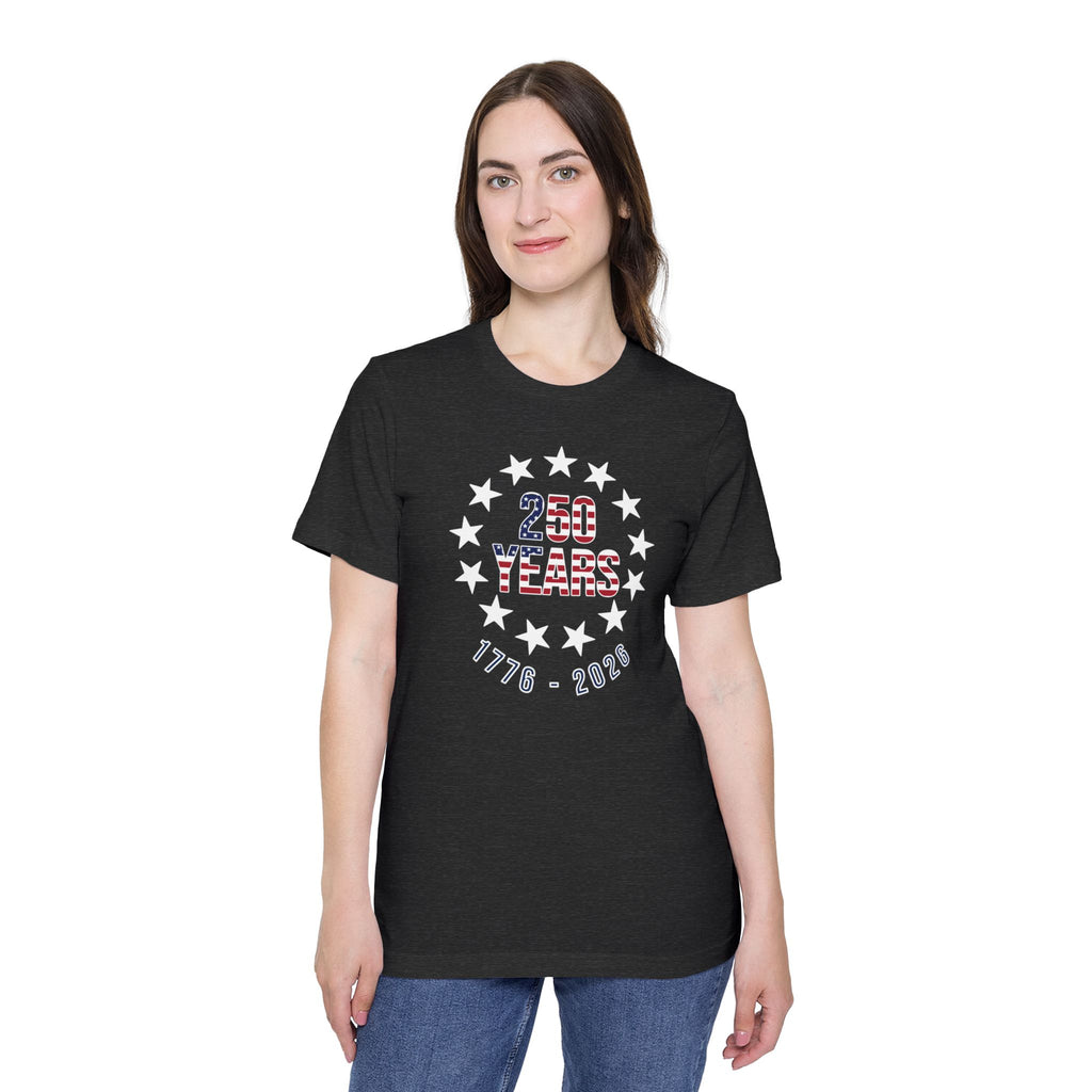250 Years Betsy Ross Stars T-Shirt | USA's 250th Anniversary Shirt | 1776-2026