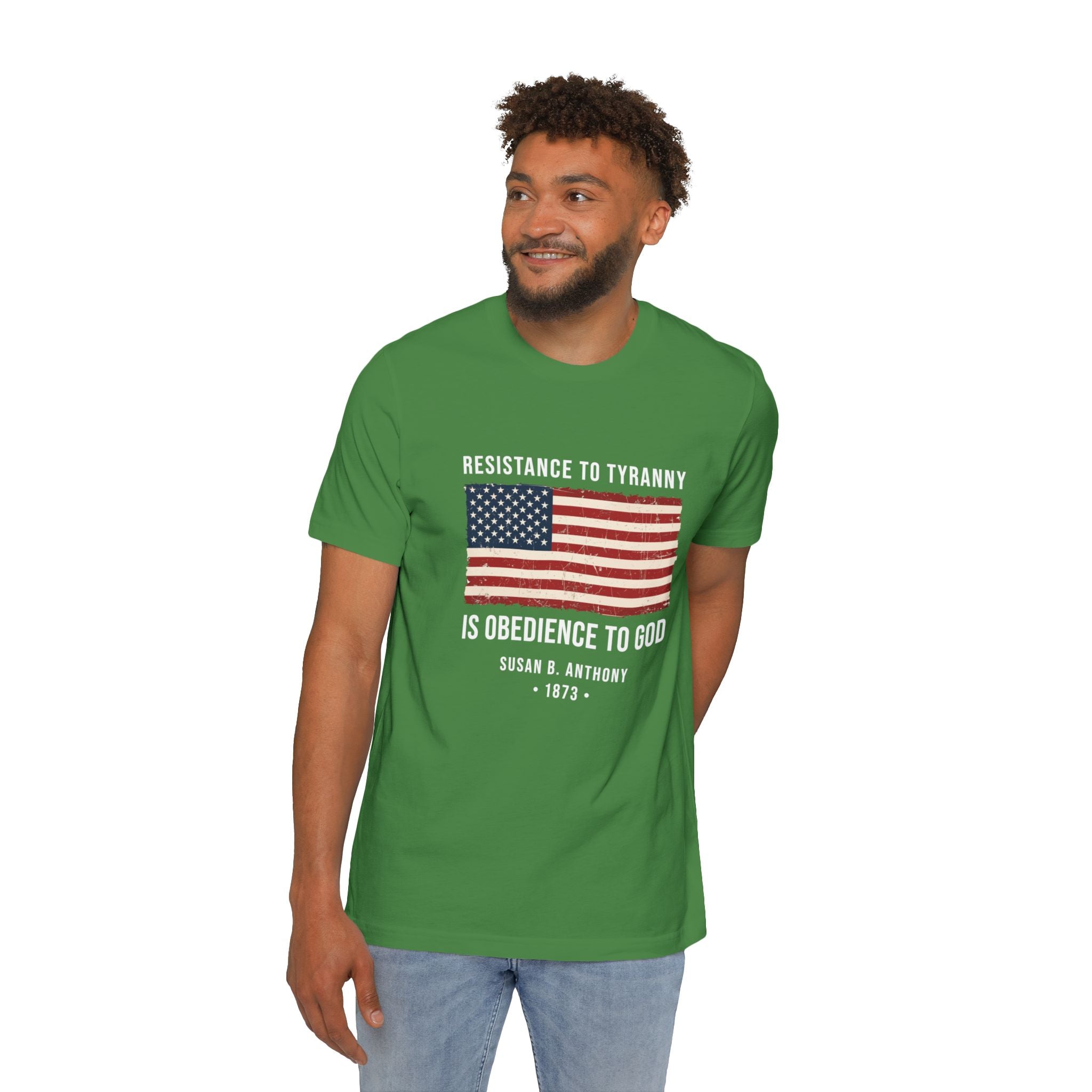 Susan B. Anthony Quote T-Shirt | "Resistance to Tyranny Is Obedience to God" | Women's Suffrage Shirt