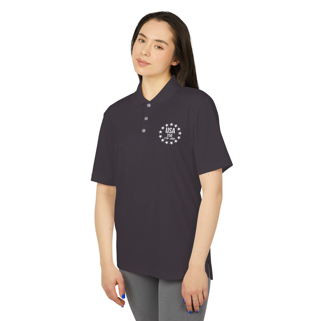 Adidas USA 250 Polo Shirt | America's 250th Anniversary | 1776-2026 Embroidered Performance Polo