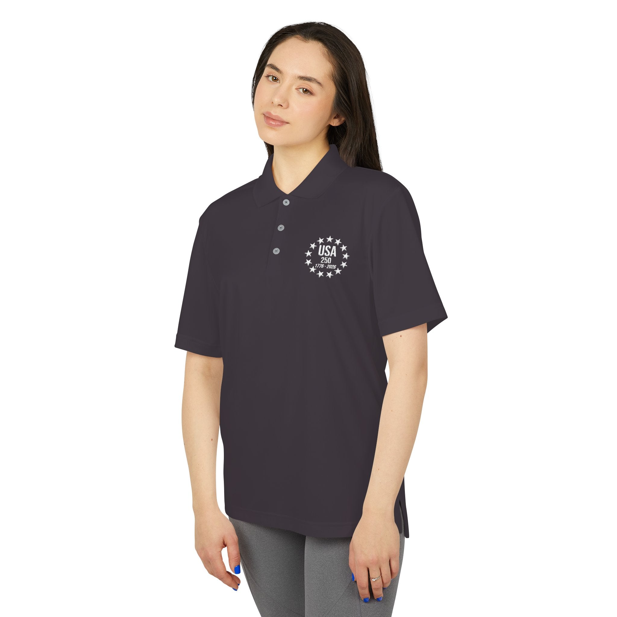 Adidas USA 250 Polo Shirt | America's 250th Anniversary | 1776-2026 Embroidered Performance Polo