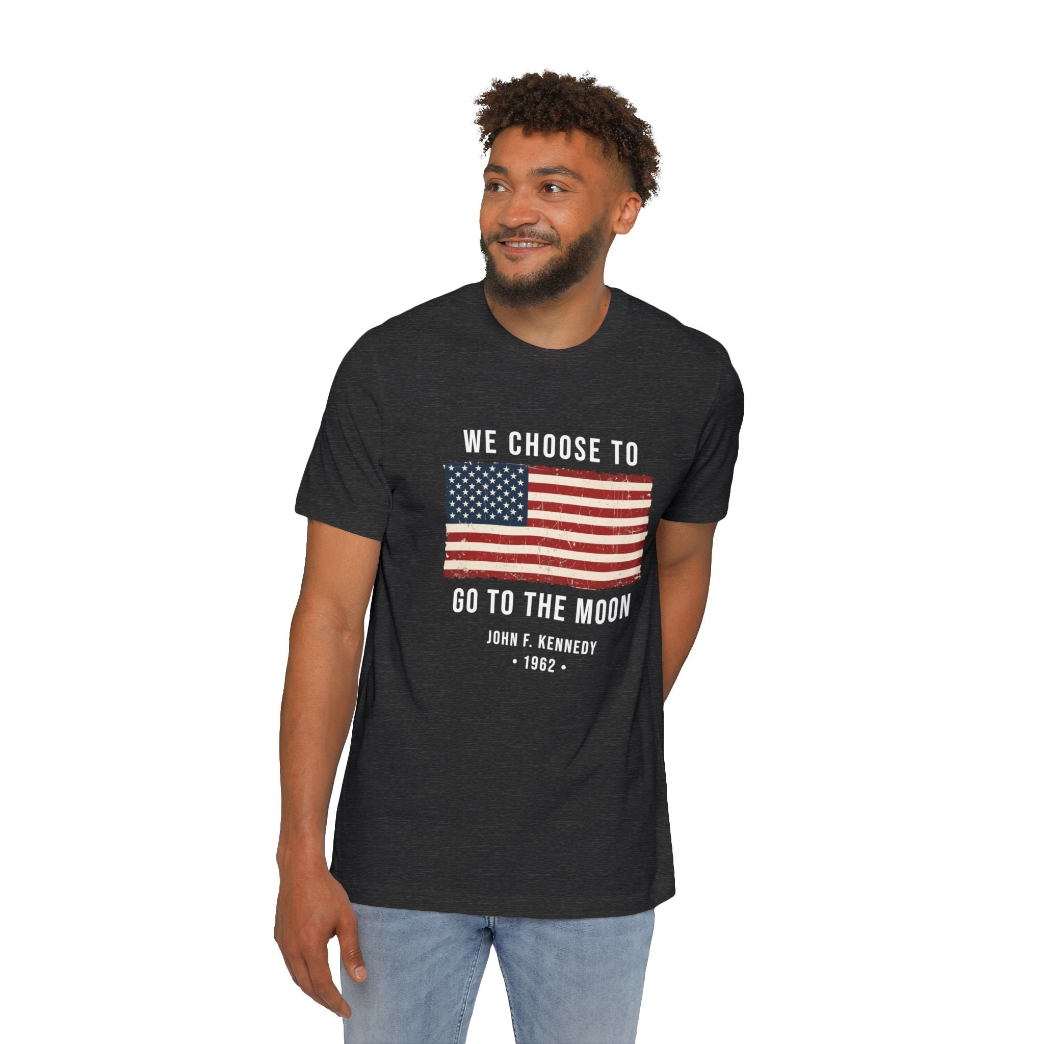 We Choose to Go to the Moon T-Shirt | John F. Kennedy 1962 | Patriotic Space Race Tee