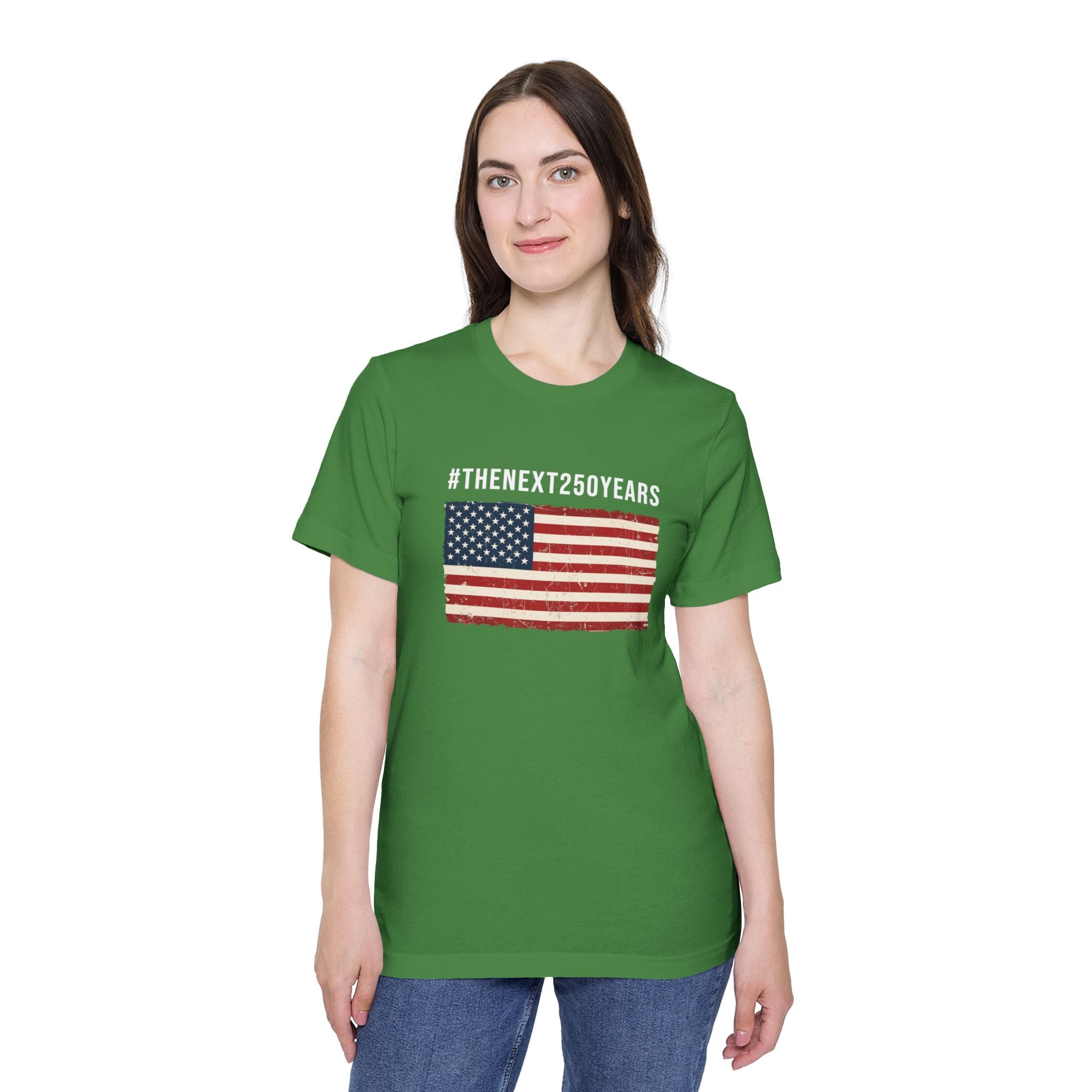 #TheNext250Years | Made in USA | Bella+Canvas 3001U | Patriotic Distressed Flag Shirt