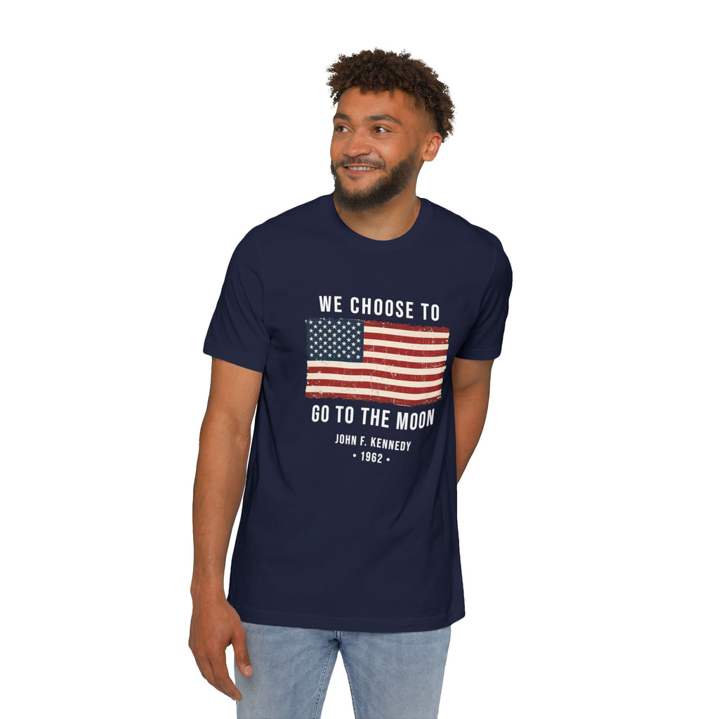 We Choose to Go to the Moon T-Shirt | John F. Kennedy 1962 | Patriotic Space Race Tee