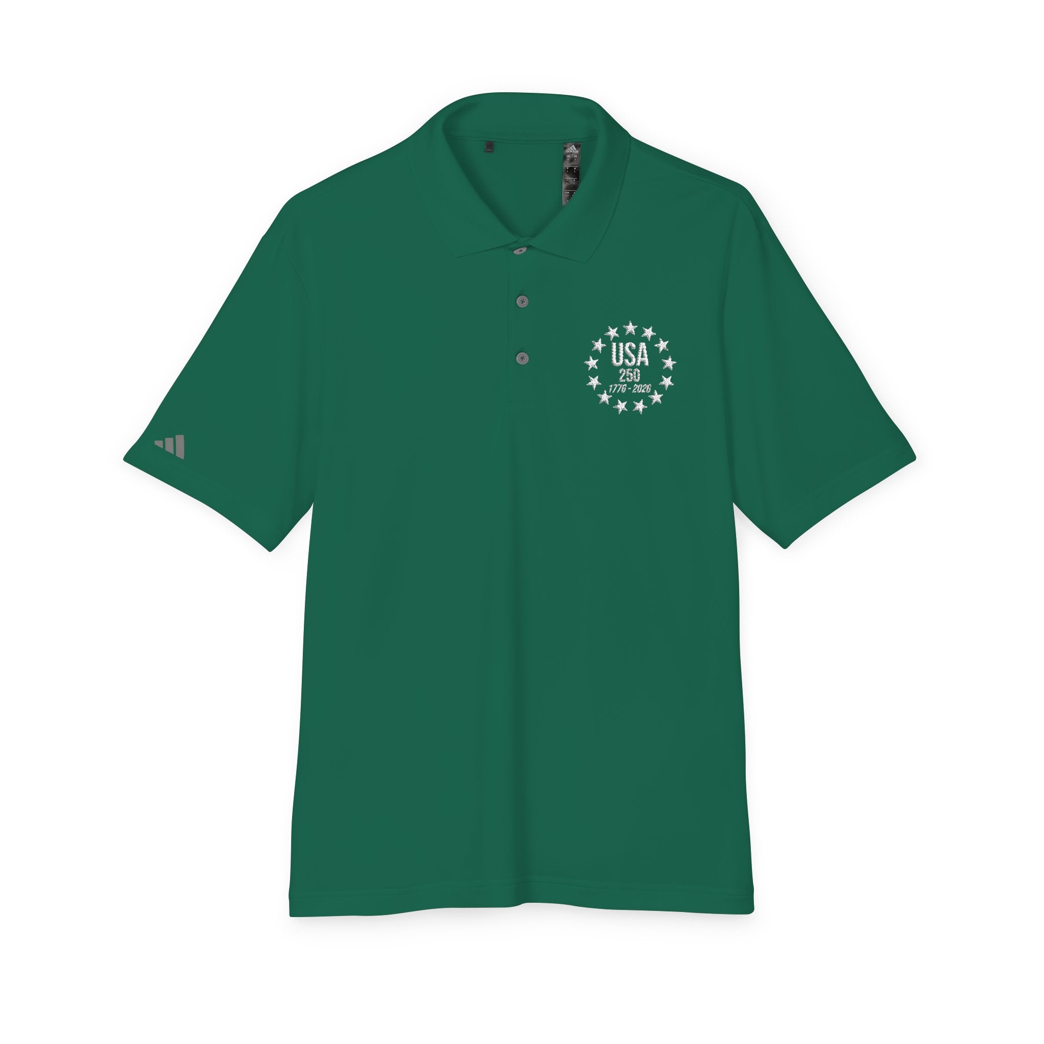 Adidas USA 250 Polo Shirt | America's 250th Anniversary | 1776-2026 Embroidered Performance Polo