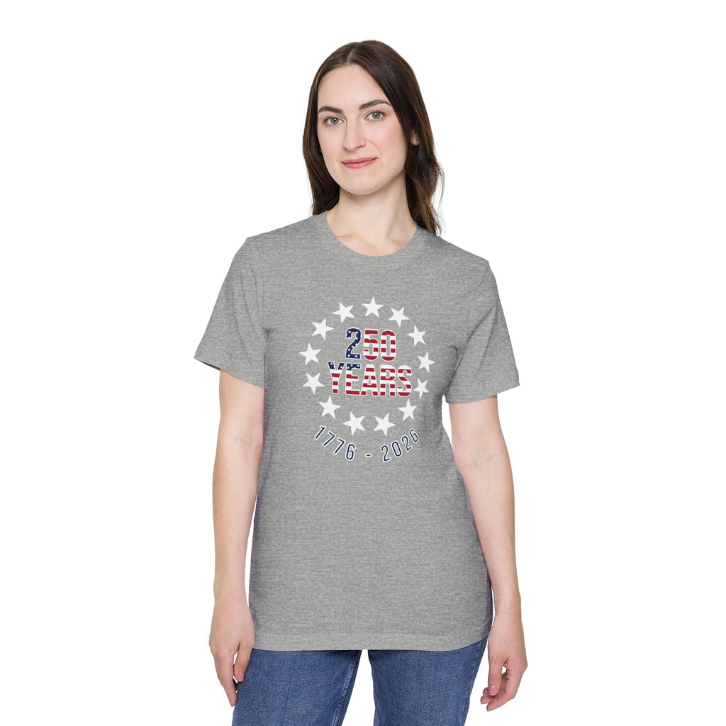 250 Years Betsy Ross Stars T-Shirt | USA's 250th Anniversary Shirt | 1776-2026