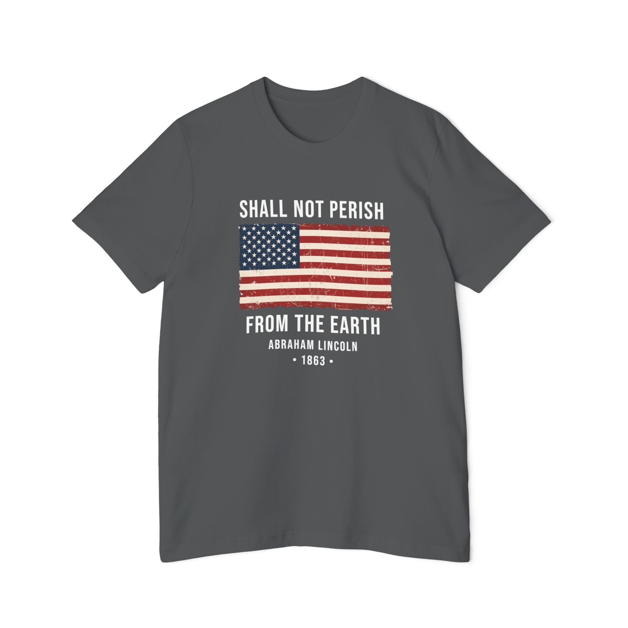 Shall Not Perish From The Earth T-Shirt | Abraham Lincoln 1863 | Gettysburg Address Tee