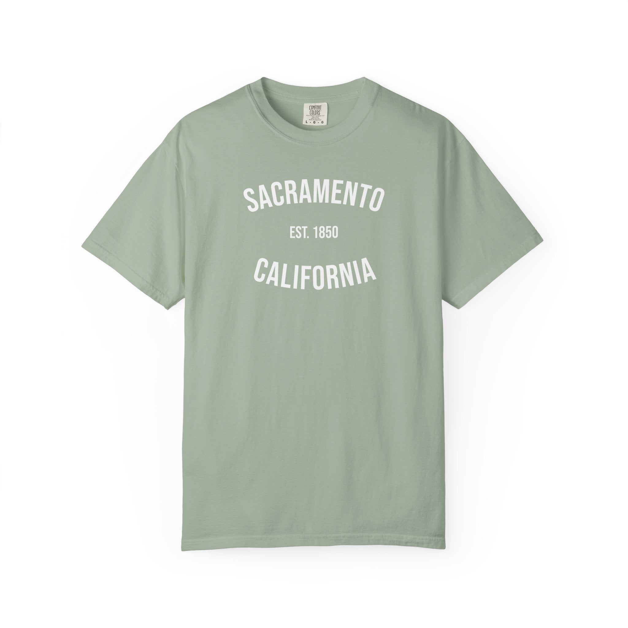 Sacramento California T-Shirt | Est. 1850 | Cities of America | Comfort Colors Tee