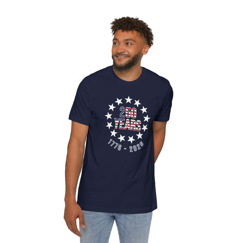 250 Years Betsy Ross Stars T-Shirt | USA's 250th Anniversary Tee | 1776-2026