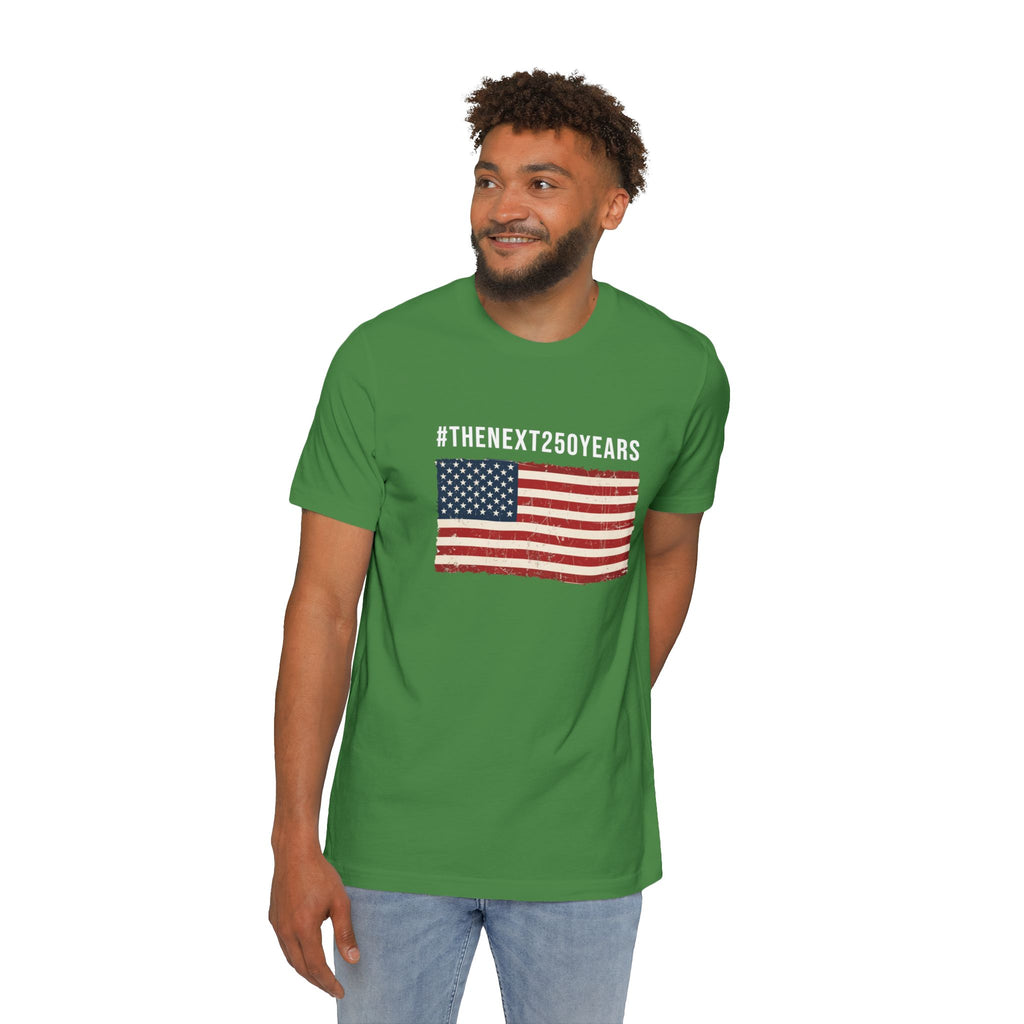 #TheNext250Years | Made in USA | Bella+Canvas 3001U | Patriotic Distressed Flag Shirt