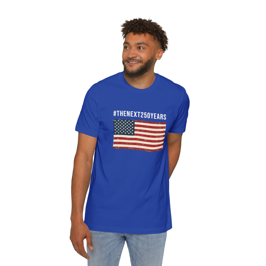 #TheNext250Years | Made in USA | Bella+Canvas 3001U | Patriotic Distressed Flag Shirt