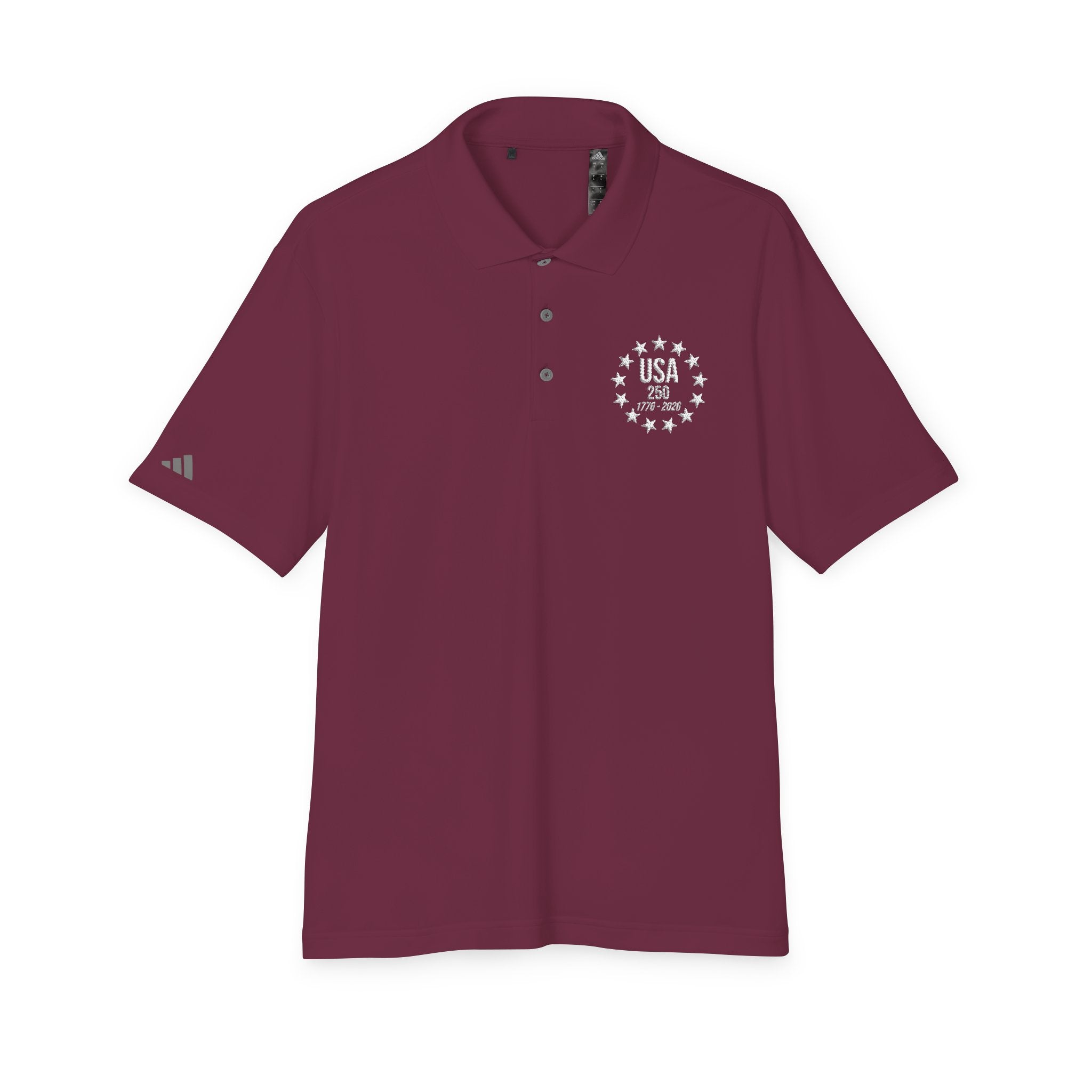 Adidas USA 250 Polo Shirt | America's 250th Anniversary | 1776-2026 Embroidered Performance Polo
