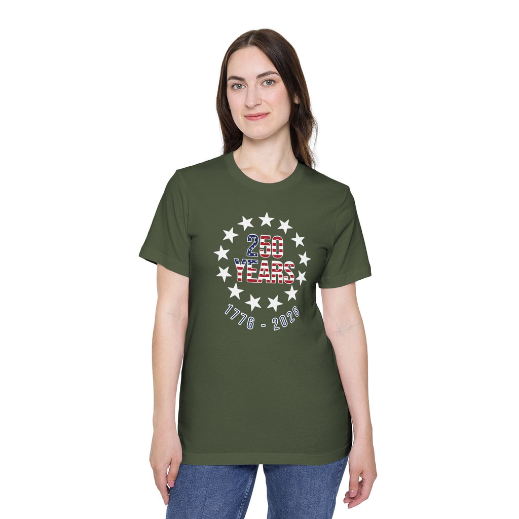 250 Years Betsy Ross Stars T-Shirt | USA's 250th Anniversary Shirt | 1776-2026