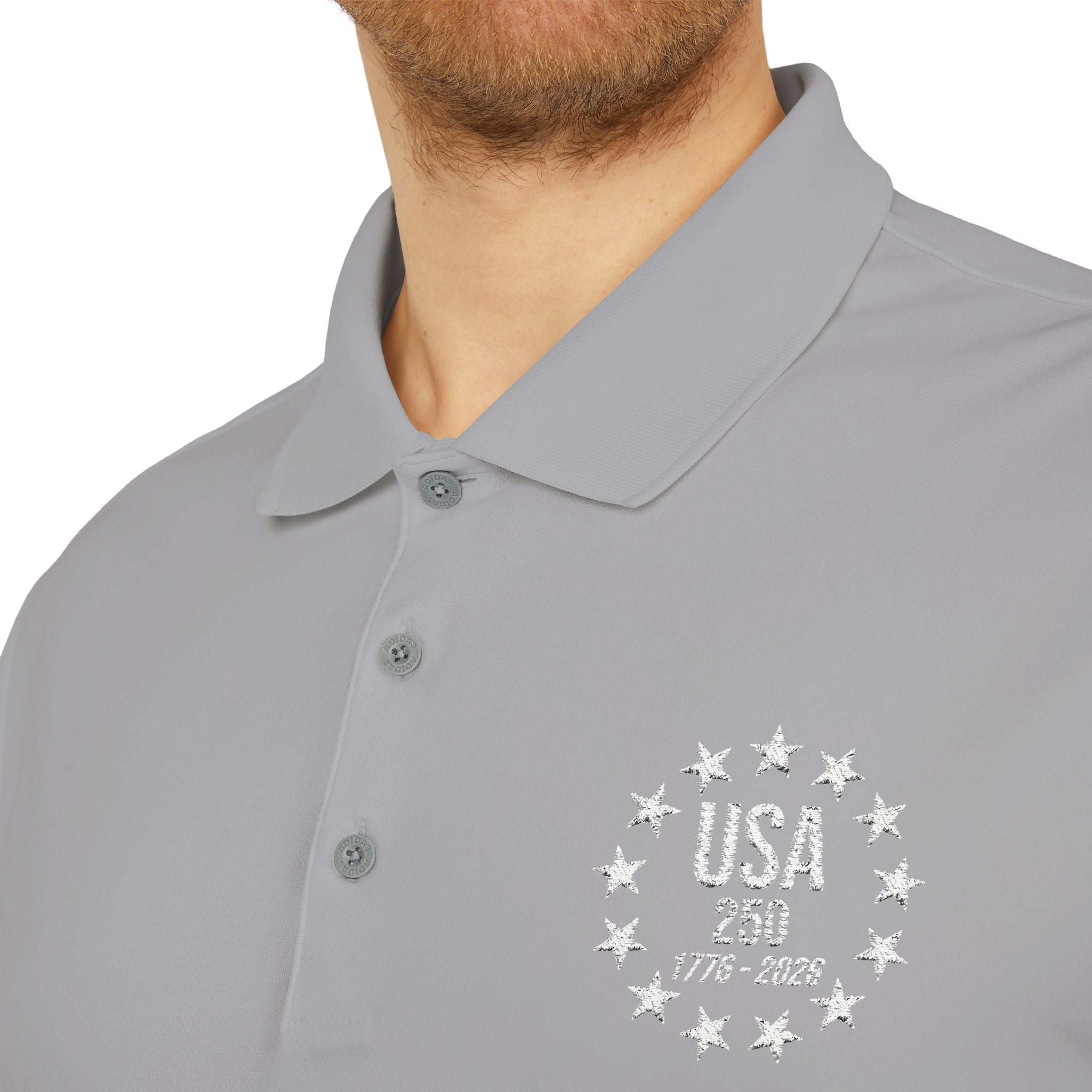 Adidas USA 250 Polo Shirt | America's 250th Anniversary | 1776-2026 Embroidered Performance Polo