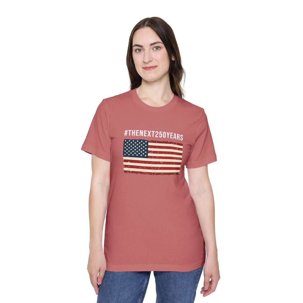 #TheNext250Years | Made in USA | Bella+Canvas 3001U | Patriotic Distressed Flag Shirt
