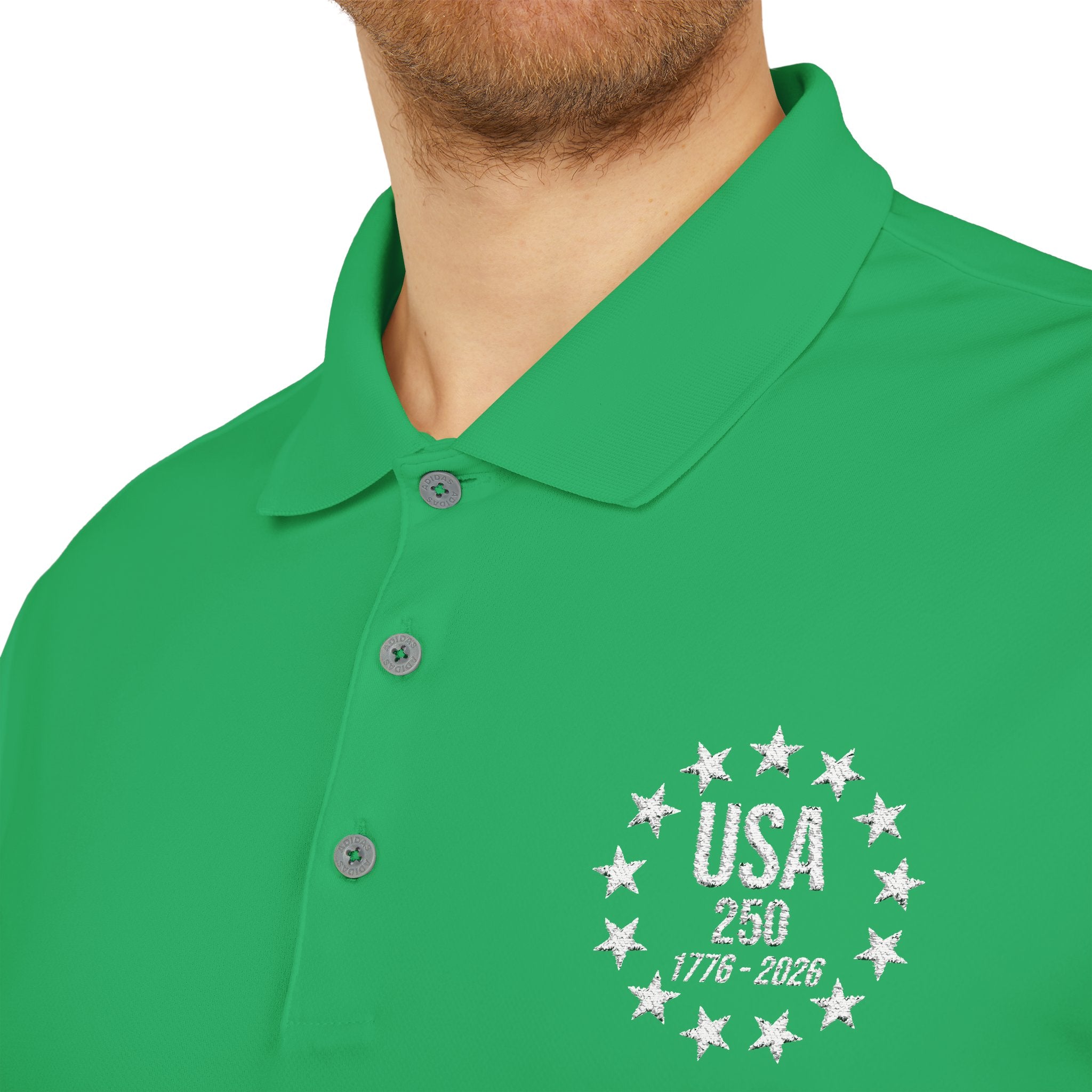 Adidas USA 250 Polo Shirt | America's 250th Anniversary | 1776-2026 Embroidered Performance Polo