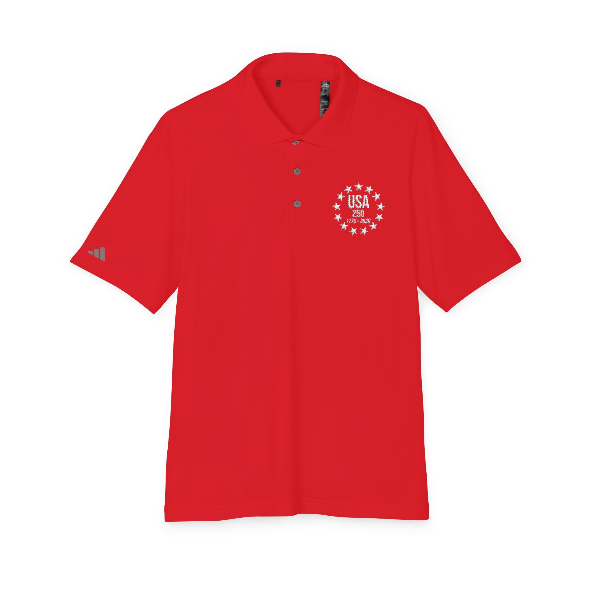 Adidas USA 250 Polo Shirt | America's 250th Anniversary | 1776-2026 Embroidered Performance Polo