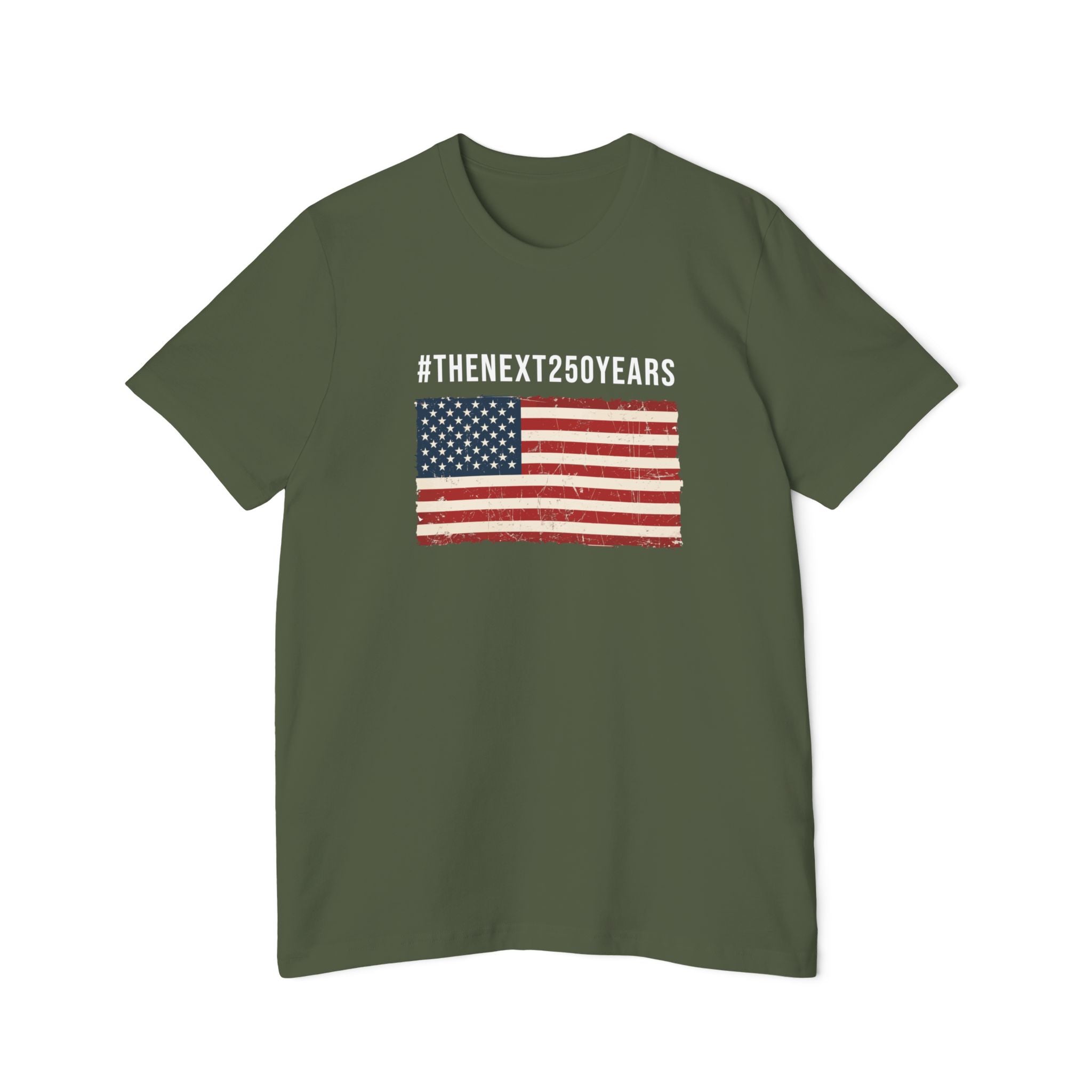 #TheNext250Years | Made in USA | Bella+Canvas 3001U | Patriotic Distressed Flag Tee