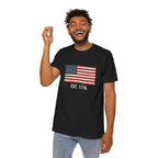 Est. 1776 Distressed Flag T-Shirt | American Independence Day Shirt | Patriotic USA Shirt