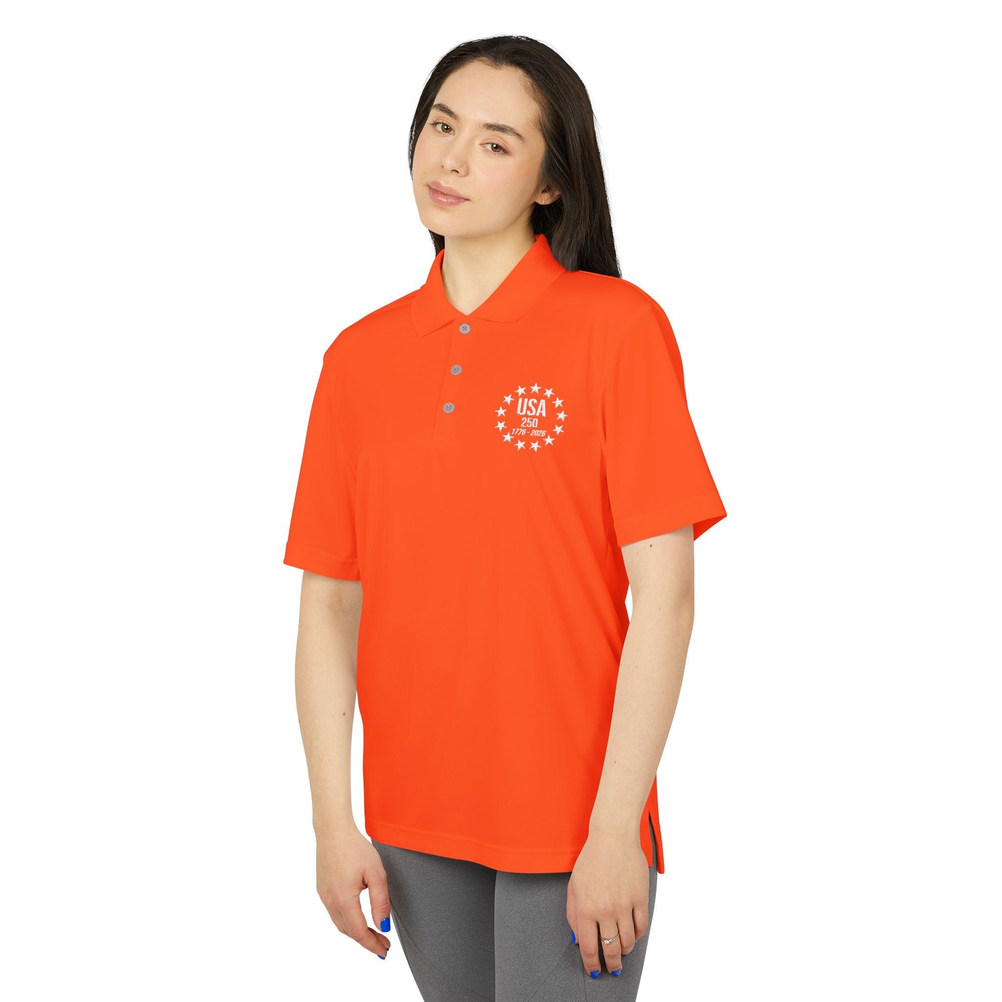 Adidas USA 250 Polo Shirt | America's 250th Anniversary | 1776-2026 Embroidered Performance Polo