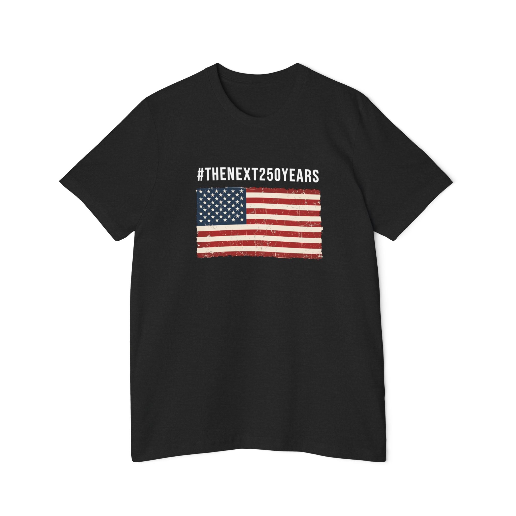 #TheNext250Years | Made in USA | Bella+Canvas 3001U | Patriotic Distressed Flag Shirt