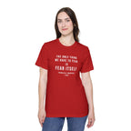 Franklin D. Roosevelt Quote T-Shirt – "The Only Thing We Have to Fear Is Fear Itself" Patriotic USA Shirt