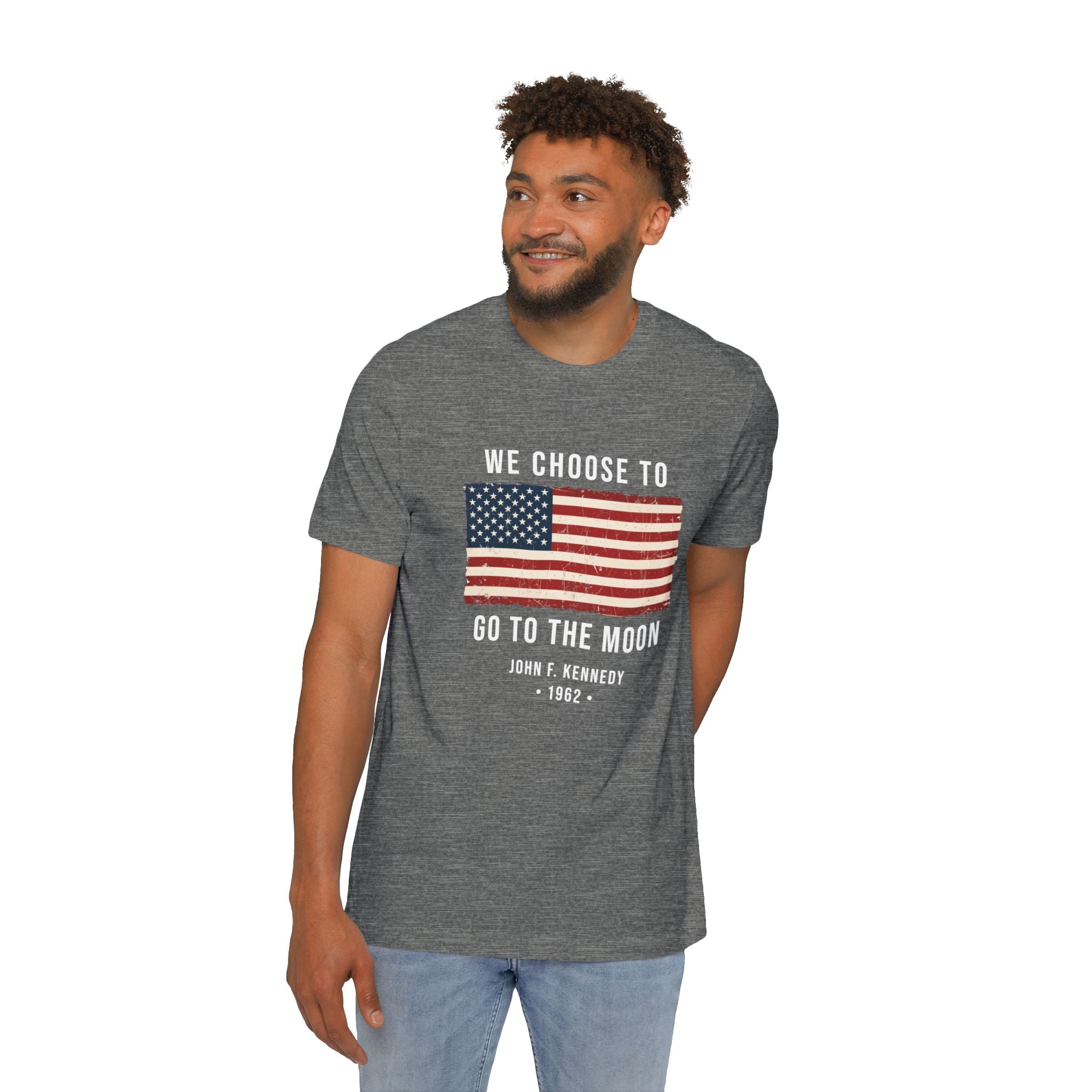 John F. Kennedy Quote T-Shirt | "We Choose to Go to the Moon" | Patriotic Space Race Shirt