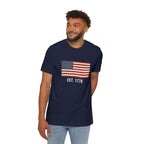 Est. 1776 Distressed Flag T-Shirt | American Independence Day Shirt | Patriotic USA Shirt