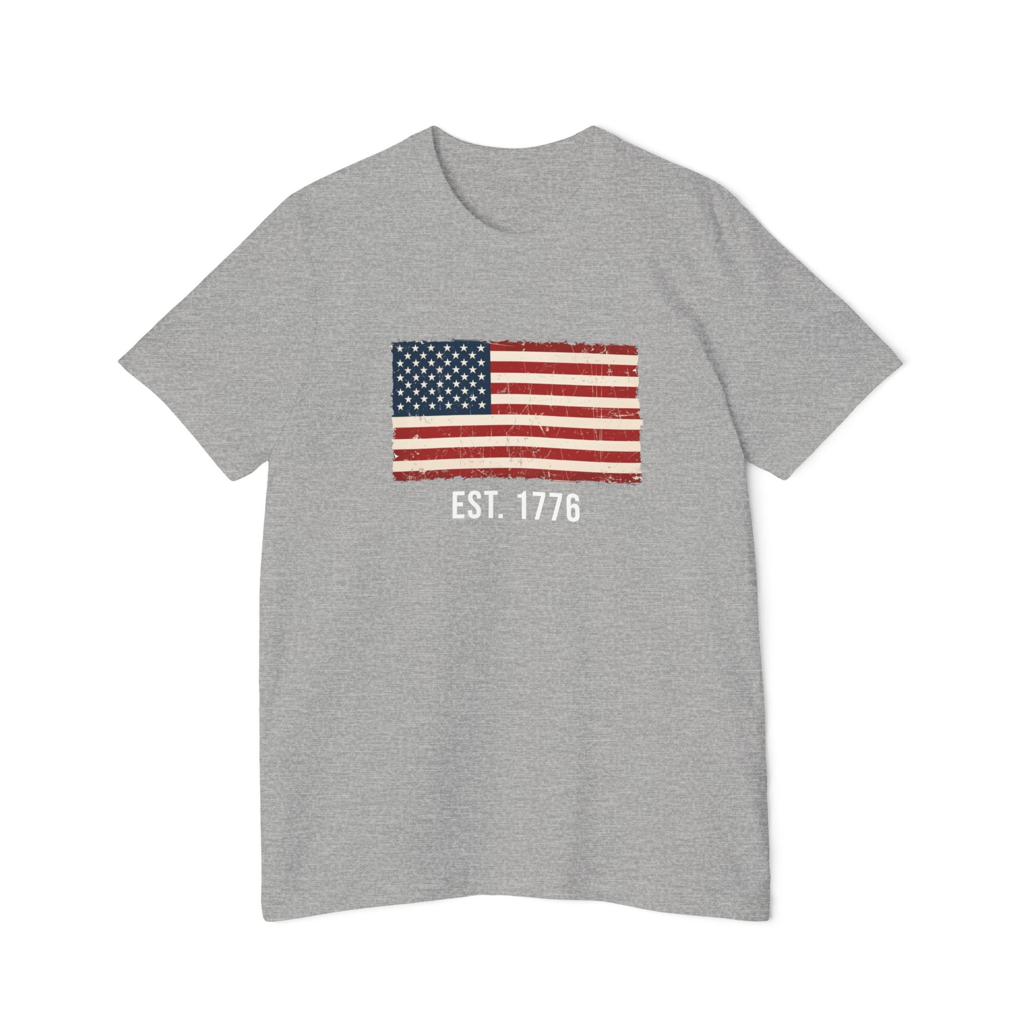 Est. 1776 Distressed Flag T-Shirt | American Independence Day Shirt | Patriotic USA Shirt